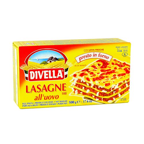 Divella Oven Ready Lasagna Egg Noodles 108 500g