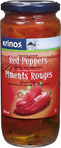 Krinos Roasted Sweet Red Peppers 500ml