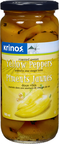 Krinos Roasted Sweet Yellow Peppers 500ml