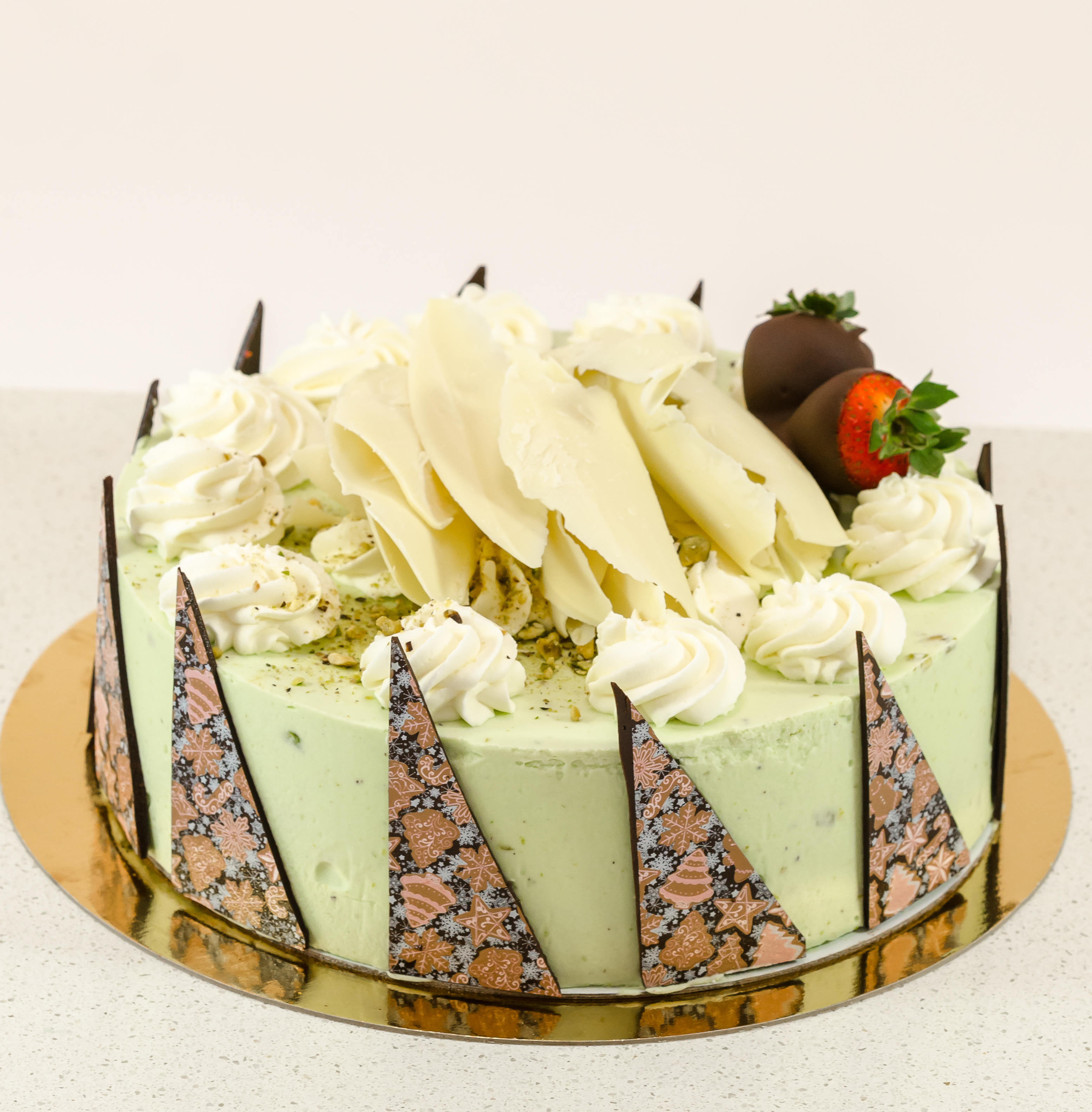 White Chocolate Pistachio Torte Large (Serves 12 to 16)