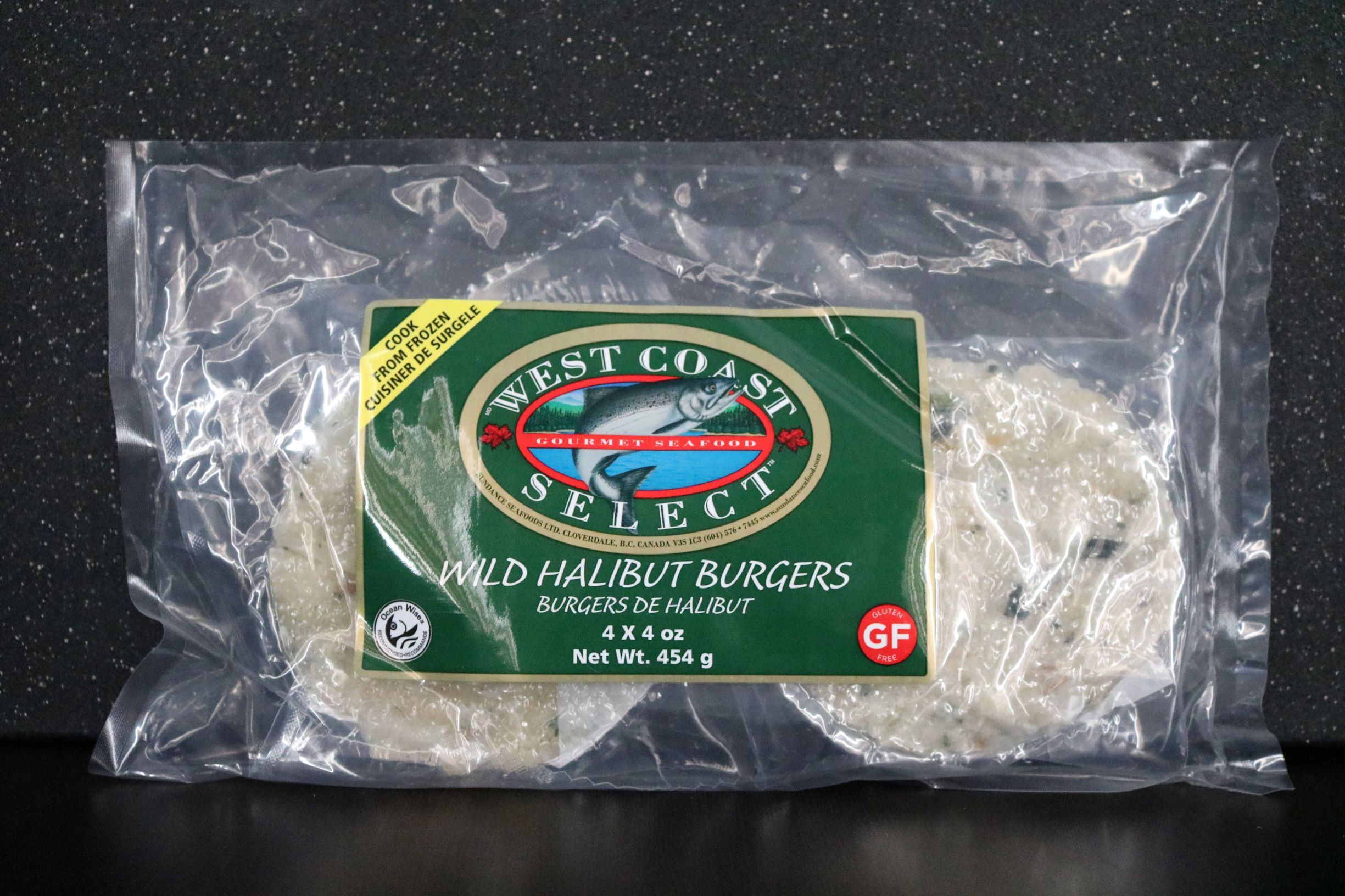 West Coast Select Wild Halibut Burgers 4x4oz