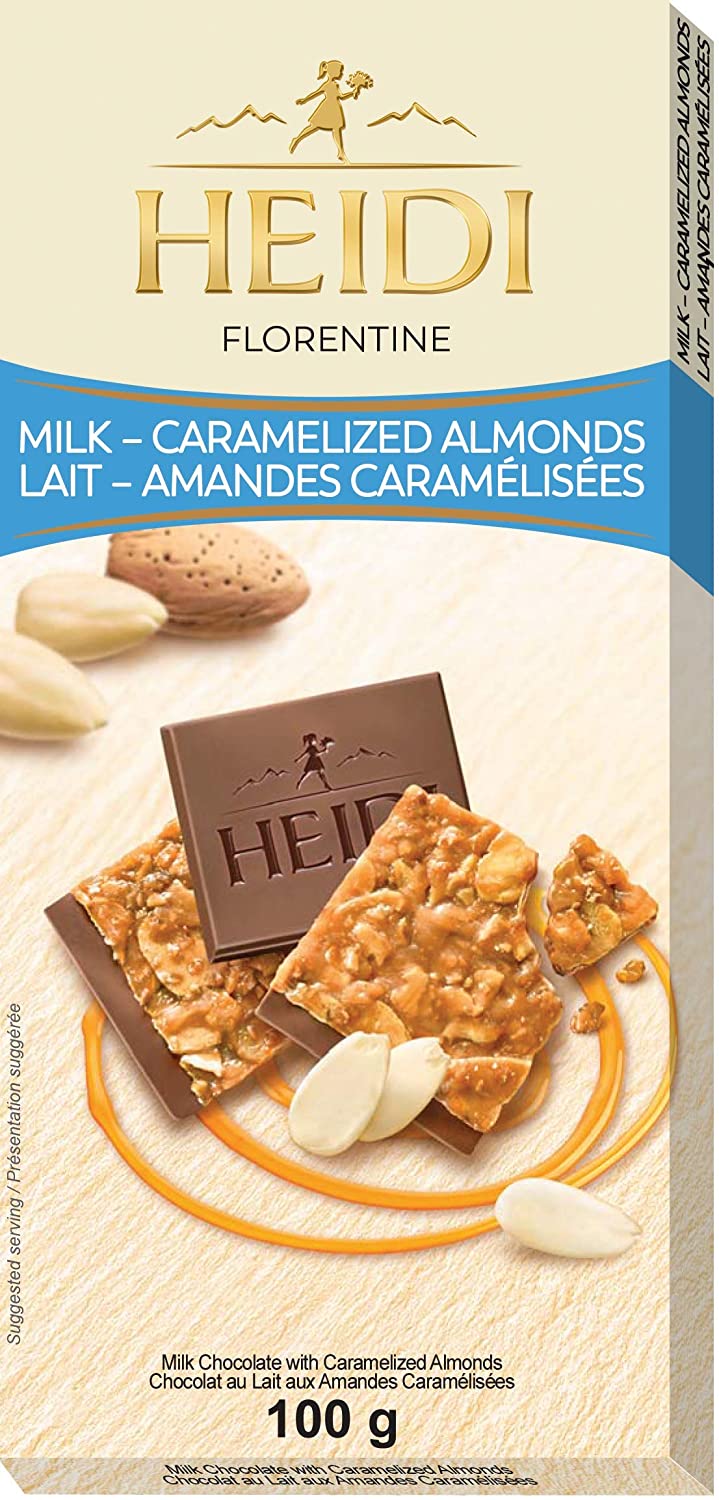 Heidi Florentine Dark Chocolate with Caramelized Almond 100g
