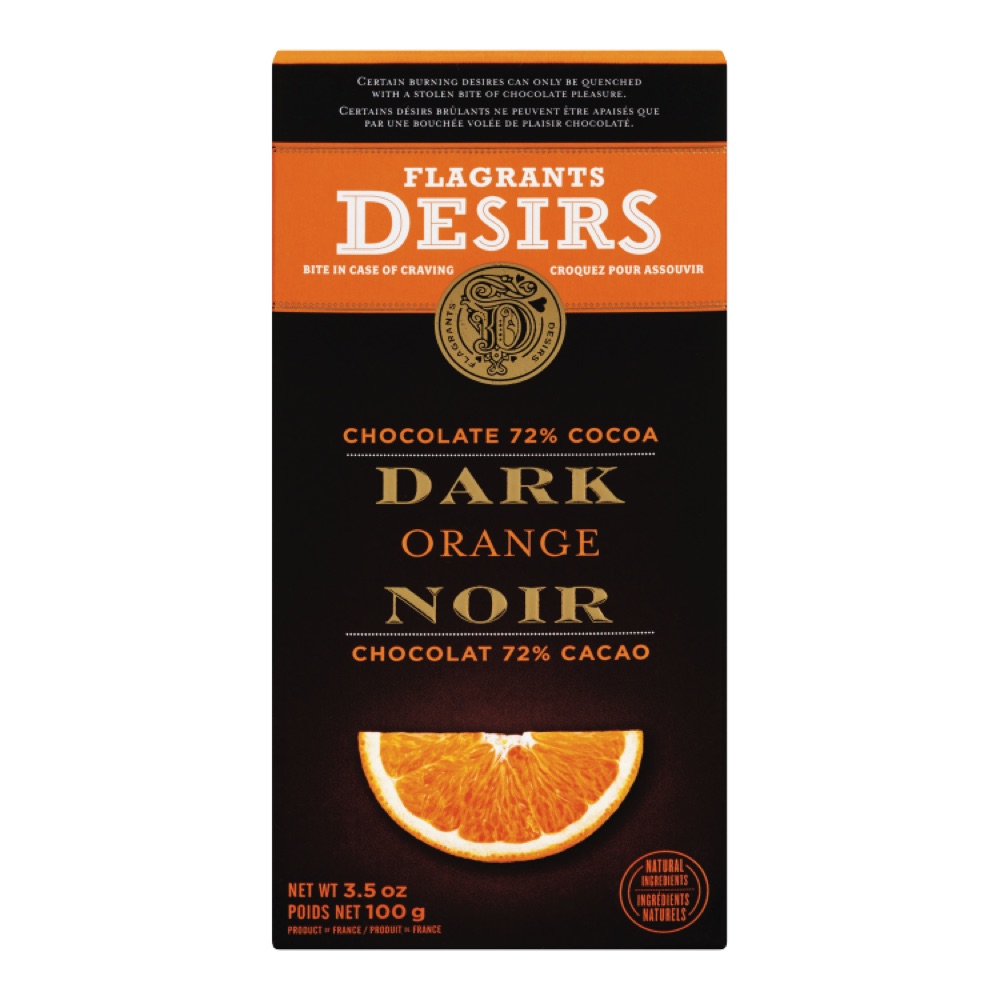 Flagrants Desirs 72% Dark Chocolate with Orange 100g