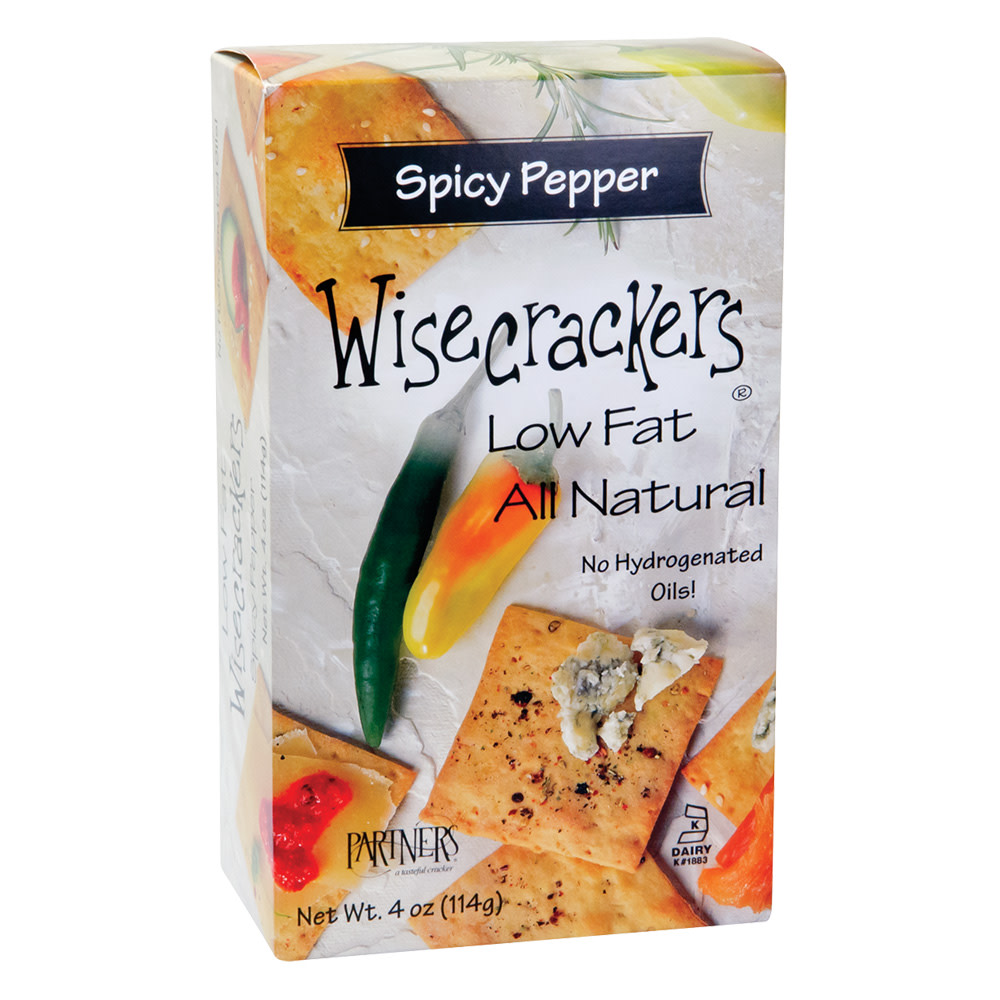 Wisecrackers Spicy Pepper Crackers 114g