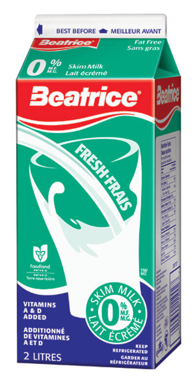 Beatrice 0% M.F. Skim Milk 2L