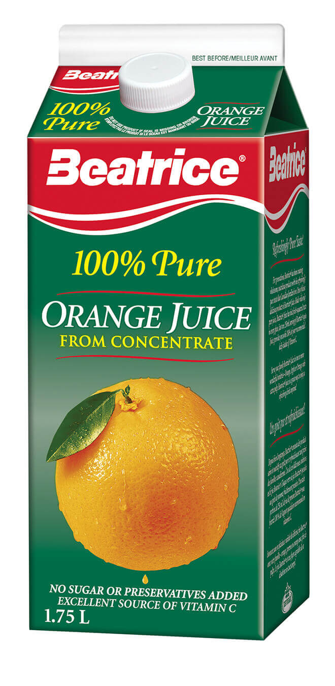 Beatrice 100% Pure Orange Juice 1.75L
