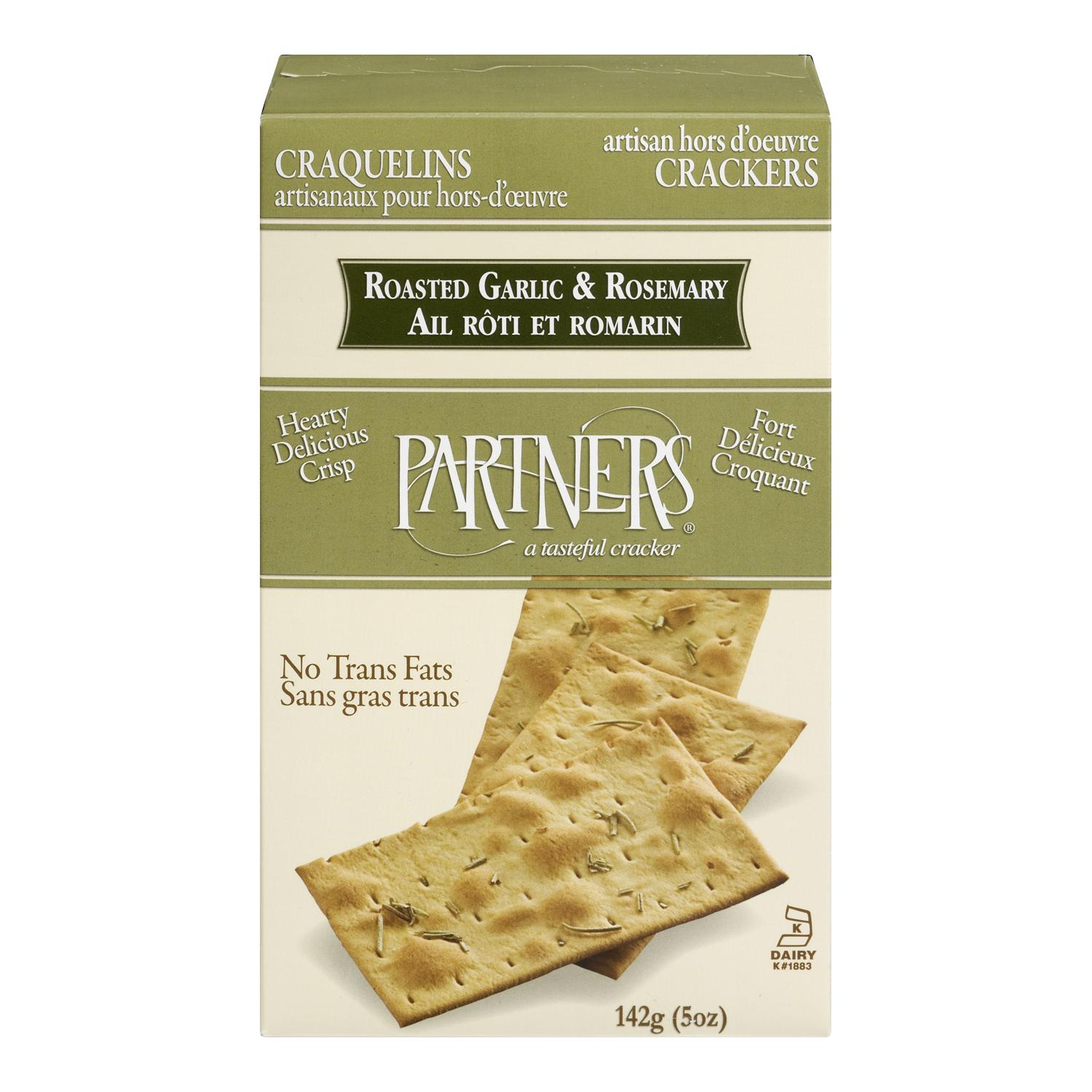Partners Roasted Garlic and Rosemary Crackers 142g