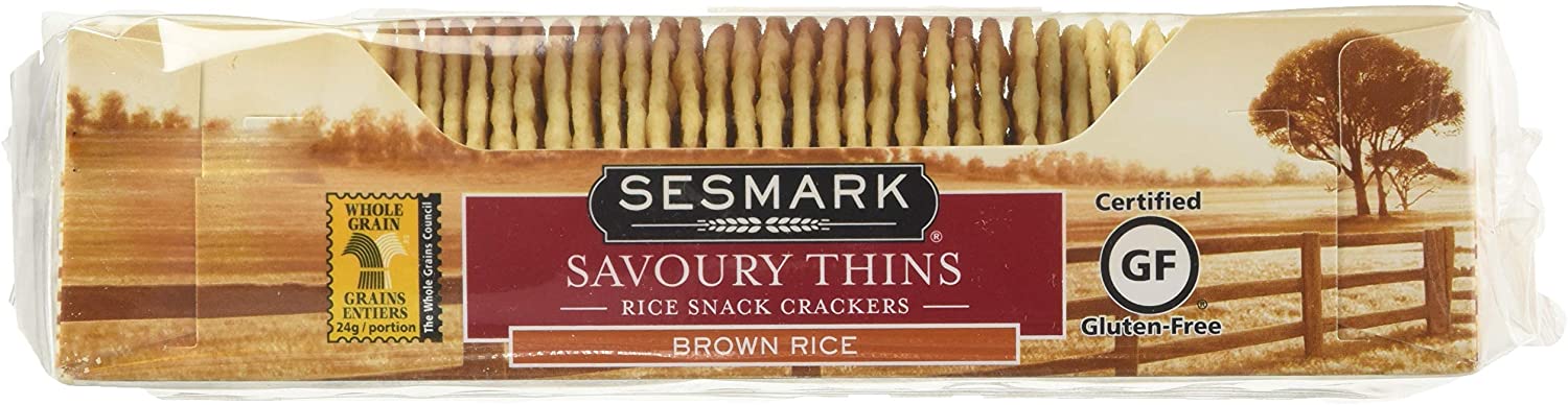 Sesmark Gluten Free Brown Rice Savoury Thins 90g