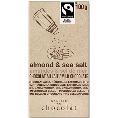 Galerie au Chocolat Almond & Sea Salt Dark Chocolate 100g