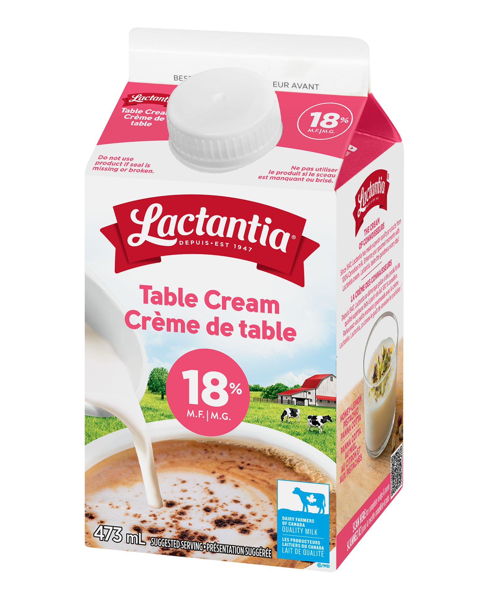 Lactancia Table Cream 18% M.F. 473ml