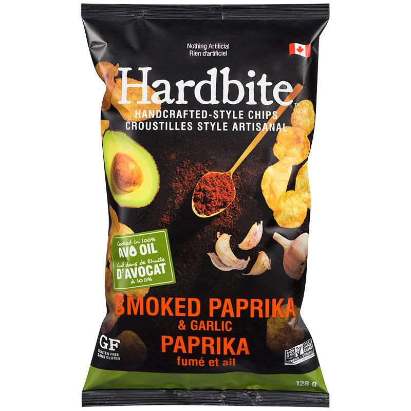 Hardbite Smoked Paprika and Garlic Chips 128g