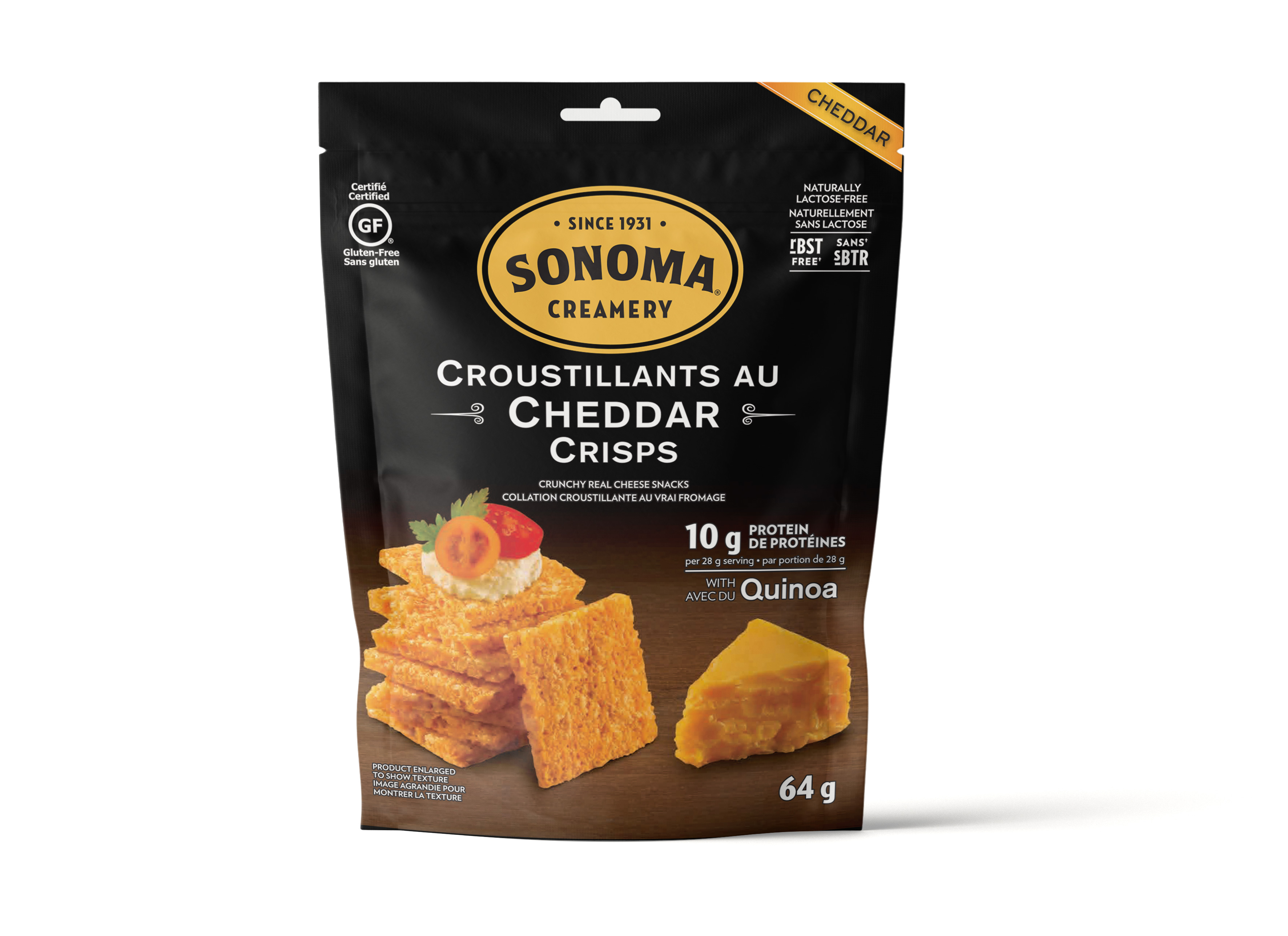 Sonoma Creamery Cheddar Crisps 64g