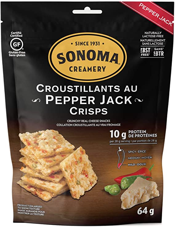 Sonoma Creamery Pepperjack Crisps 64g