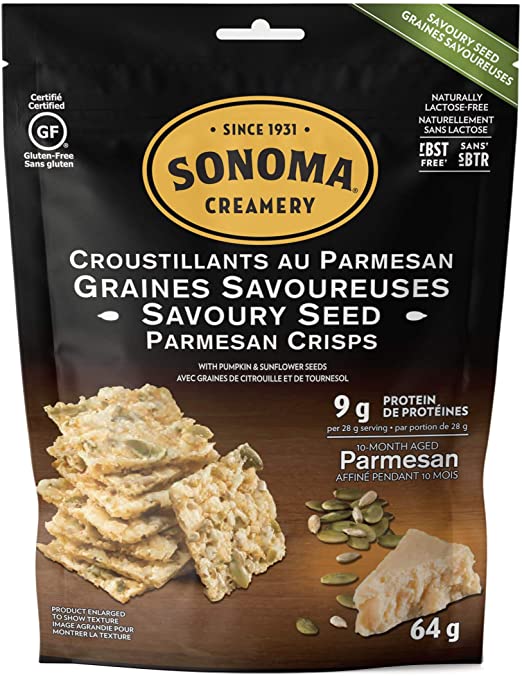 Sonoma Creamery Savoury Seed Parmesan Crisps 64g