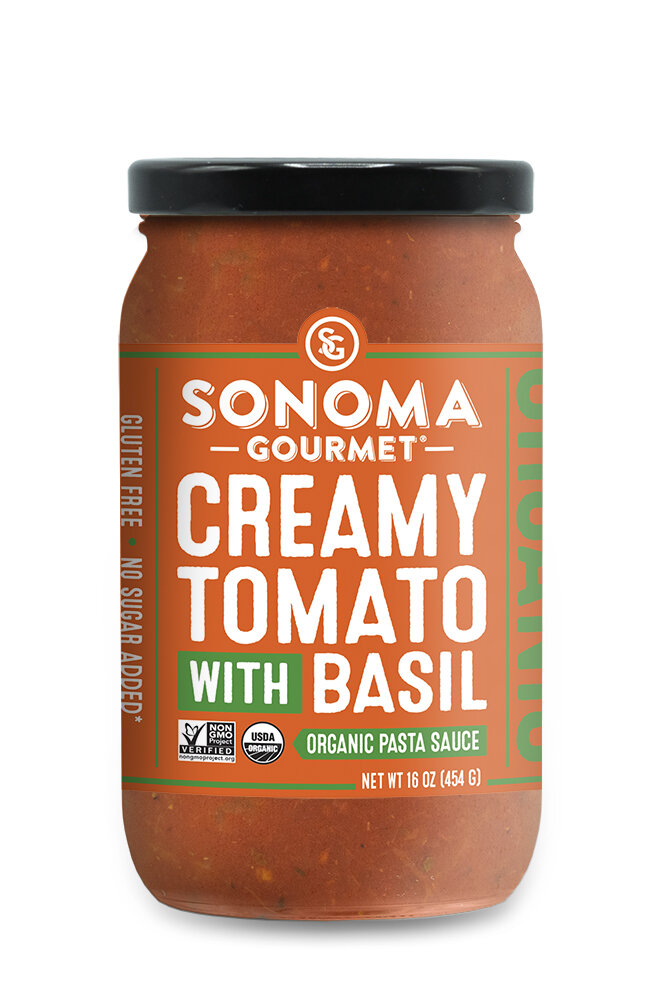 Sonoma Gourmet Creamy Tomato with Basil Organic Sauce 454g
