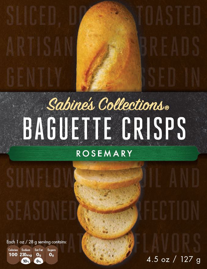 Sabine's Collections Rosemary Baguette Crisps 127g