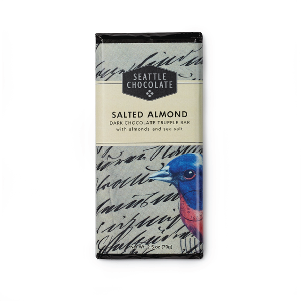 Seattle Chcolate Salted Almond Chocolate Bar 70g