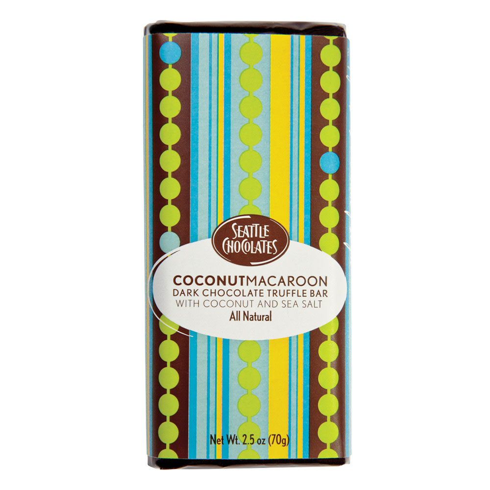 Seattle Chocolate Coconut Macaroon Chocolate Bar 70g
