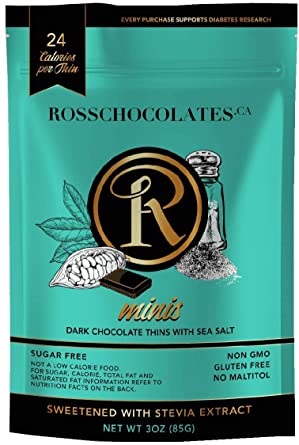 Ross Chocolates No Sugar Added Dark Chocolate & Sea Salt 85g