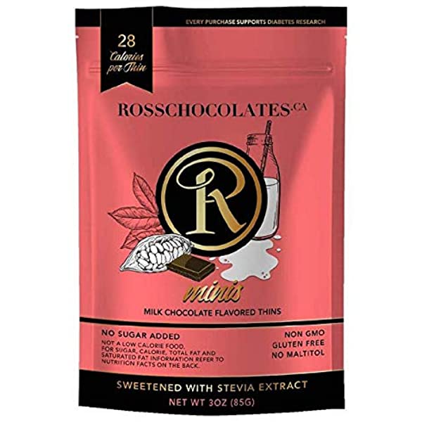 Ross Chocolates No Sugar Added Milk Chocolate Squares 85g