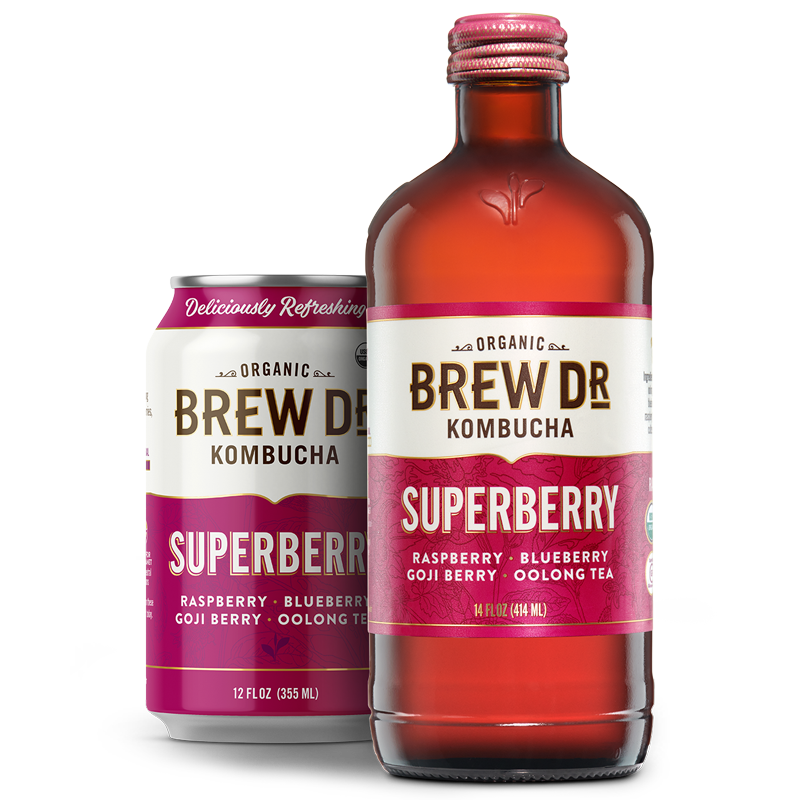 Brew Dr Superberry Kombucha 414ml