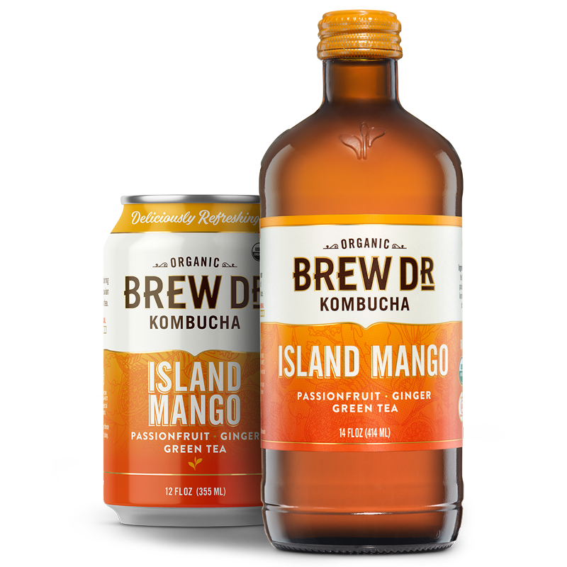 Drew Dr Island Mango Kombucha 414ml