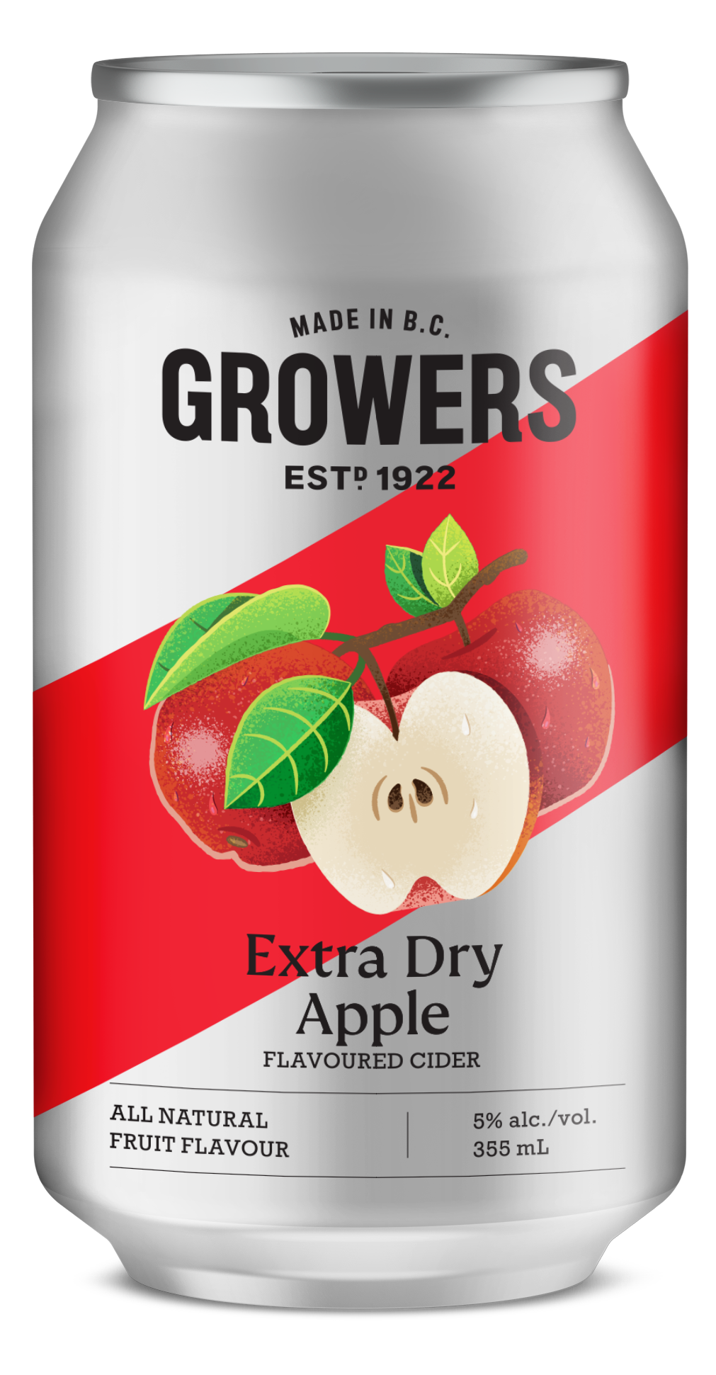 Growers Extra Dry Apple Cider British Columbia 6x355ml