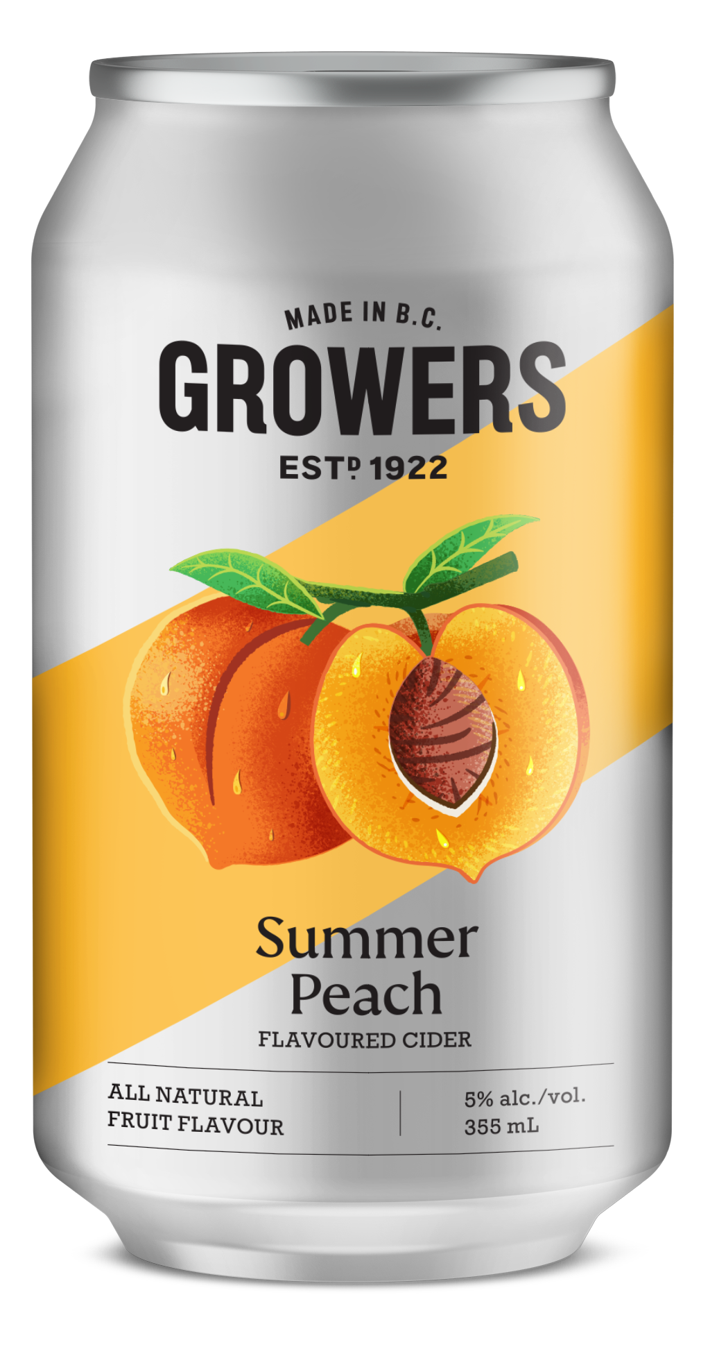 Growers Summer Peach Cider British Columbia 6x355ml