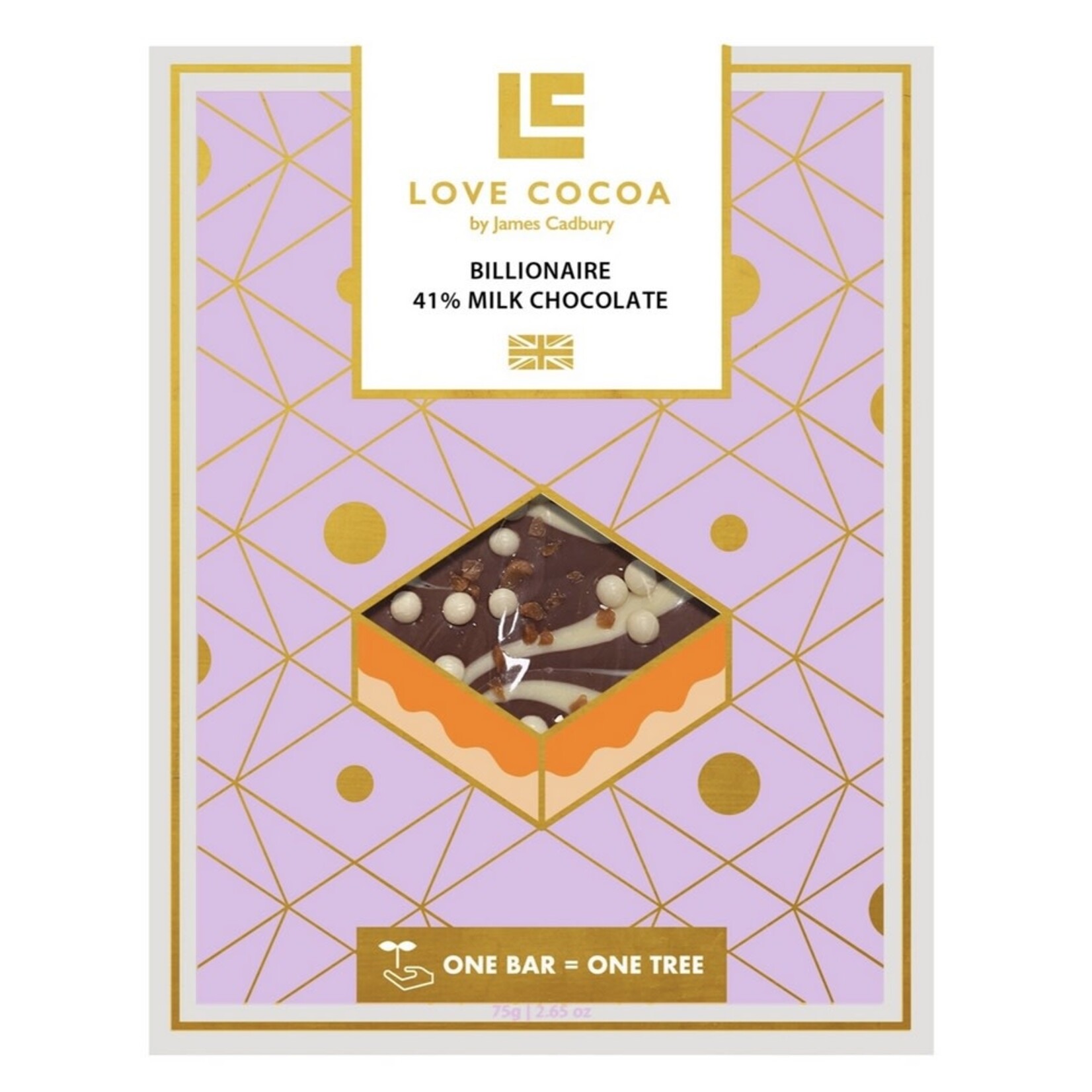 Love Cocoa Billionaires Shortbread Milk Chocolate Bar 75g