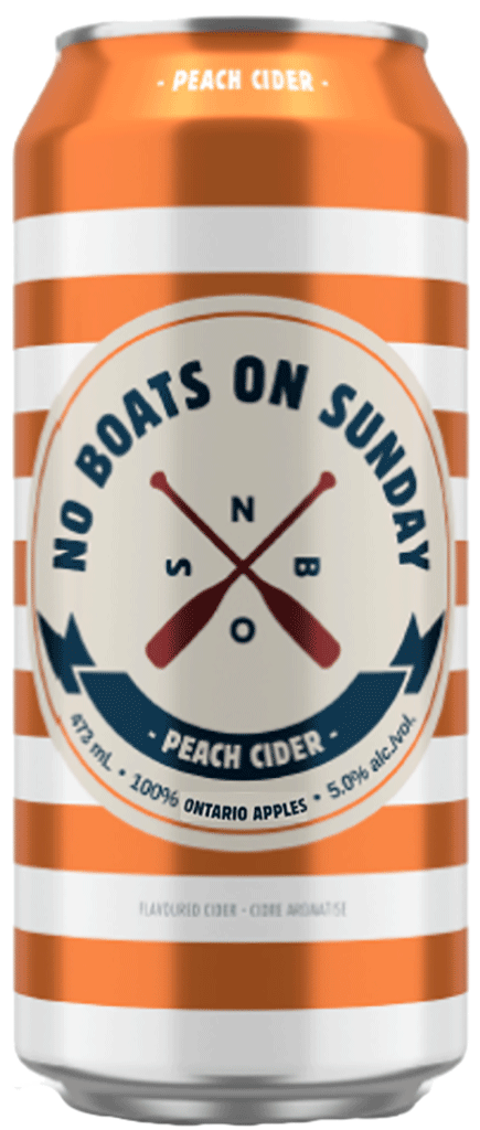 No Boats On Sunday Peach Cider Ontario 473ml